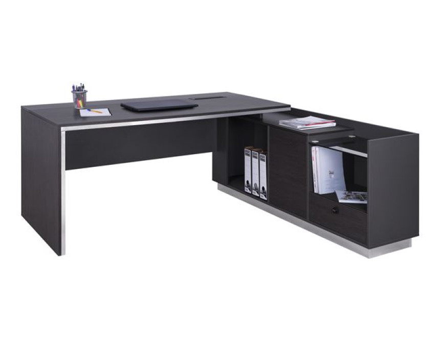 ΓΡΑΦΕΙΟ ΕΠΑΓΓΕΛΜΑΤΙΚΟ ΔΕΞΙΑ ΓΩΝΙΑ ROSEWOOD HM2086R 180X170X76Υ εκ.