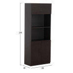 ΒΙΒΛΙΟΘΗΚΗ ΓΡΑΦΕΙΟΥ ΕΠΑΓΓΕΛΜΑΤΙΚΗ ROSEWOOD HM2089 80Χ40Χ200Υ εκ.