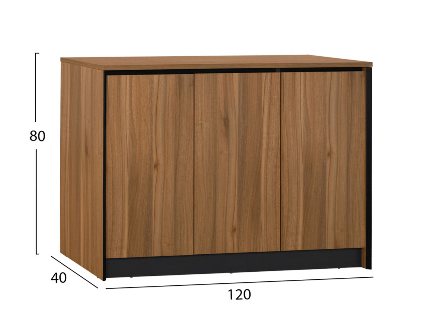 ΝΤΟΥΠΑΛΙ ΓΡΑΦΕΙΟΥ SUPREME 120x40x80Υ εκ. HM2357
