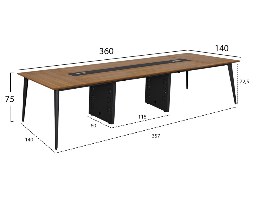 ΓΡΑΦΕΙΟ ΕΠΑΓΓΕΛΜΑΤΙΚΟ ΣΥΝΕΔΡΙΑΣΕΩΝ SUPREME HM2377 360X140X75Υ εκ.