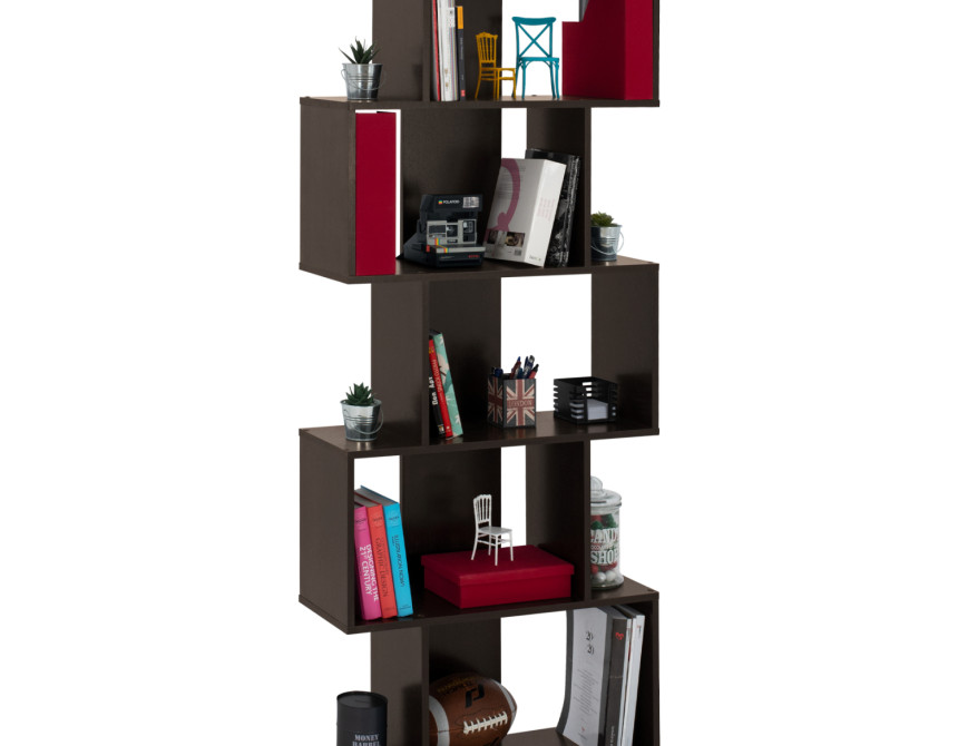 ΒΙΒΛΙΟΘΗΚΗ ΜΕΛΑΜΙΝΗΣ EZIR HM2385.01 ΒΕΓΓΕ 70x25x177Υ εκ.