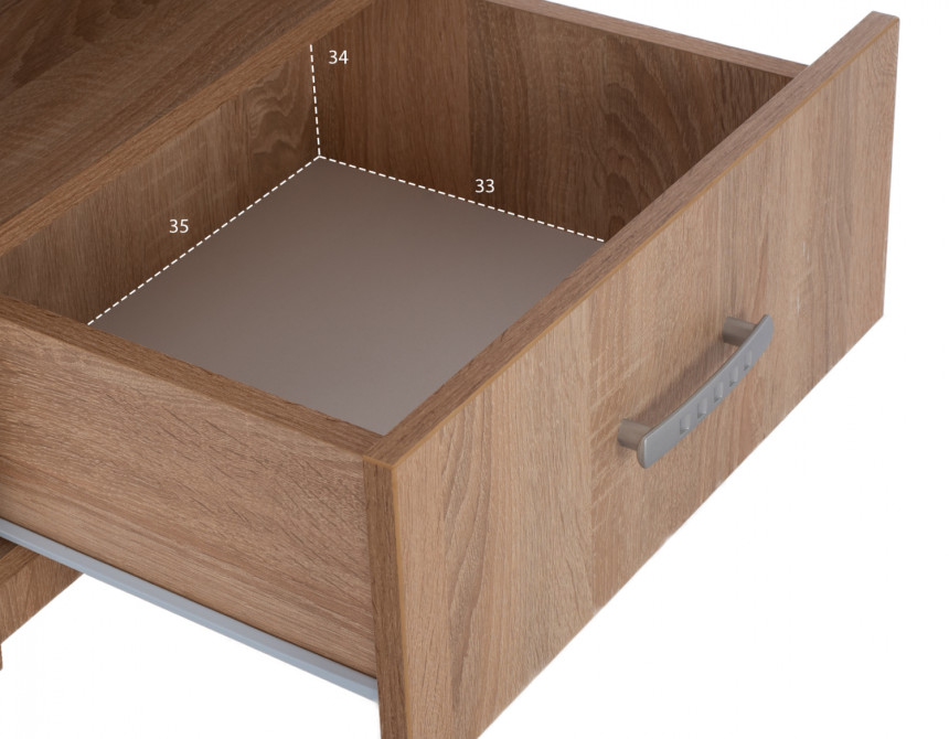 ΚΟΜΟΔΙΝΟ ΜΕ ΣΥΡΤΑΡΙ ADLER SONAMA OAK HM2431.01 45x40x48 εκ.
