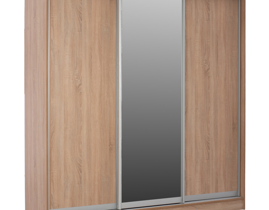 ΝΤΟΥΛΑΠΑ 3ΦΥΛΛΗ ΣΥΡΟΜΕΝΗ ΜΕ ΚΑΘΡΕΠΤΗ SONAMA OAK HM2435  200X60X210Υεκ