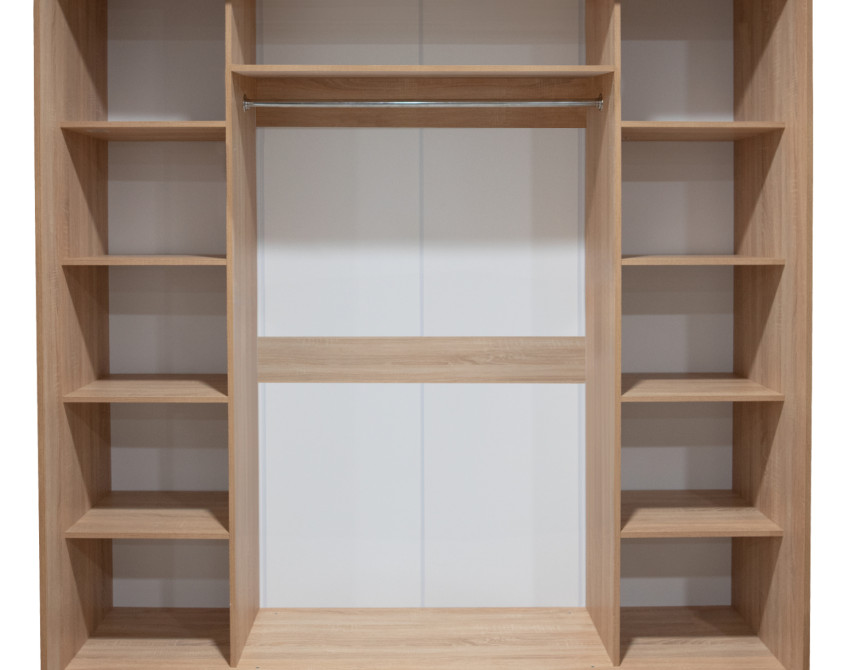 ΝΤΟΥΛΑΠΑ 3ΦΥΛΛΗ ΣΥΡΟΜΕΝΗ ΜΕ ΚΑΘΡΕΠΤΗ SONAMA OAK HM2435  200X60X210Υεκ