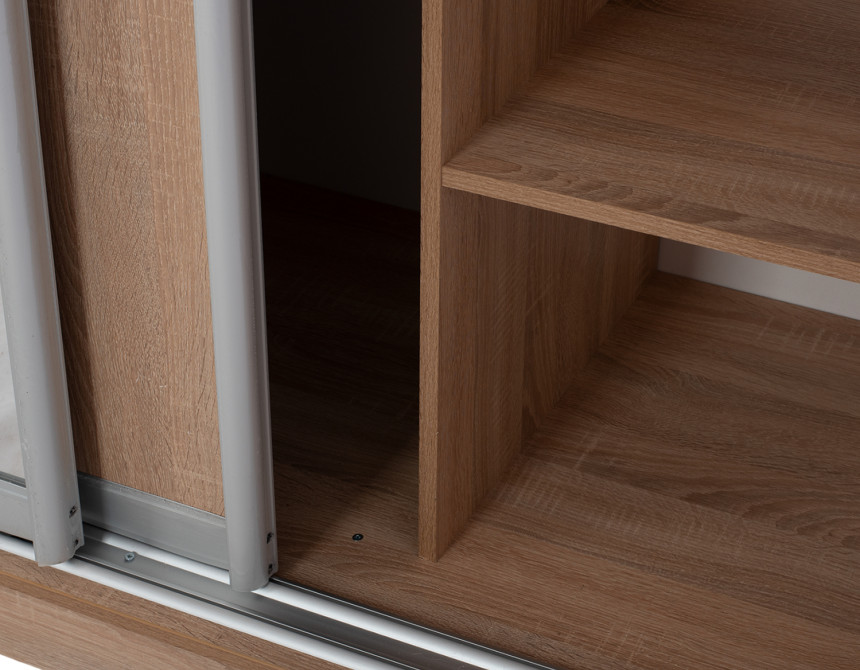 ΝΤΟΥΛΑΠΑ 3ΦΥΛΛΗ ΣΥΡΟΜΕΝΗ ΜΕ ΚΑΘΡΕΠΤΗ SONAMA OAK HM2435  200X60X210Υεκ