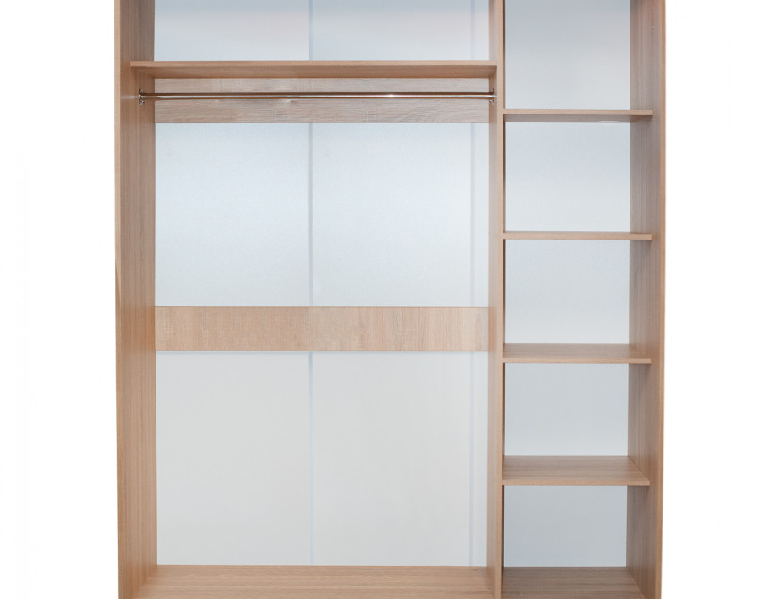 ΝΤΟΥΛΑΠΑ 2ΦΥΛΛΗ 180X60X210Υεκ. ΣΥΡΟΜΕΝΗ ΜΕ ΚΑΘΡΕΠΤΗ SONAMA OAK HM2437