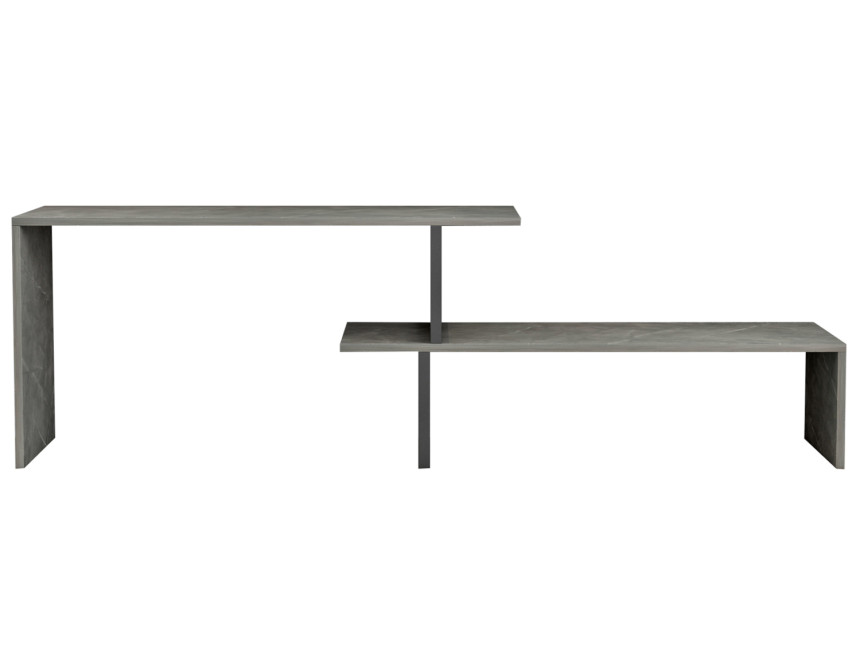 ΕΠΙΠΛΟ ΤΗΛΕΟΡΑΣΗΣ ΕΠΕΚΤ. BRIGGITE HM8892.11 ΜΕΛΑΜΙΝΗ GREY STONE TEXTURE 160x30x45Υεκ.
