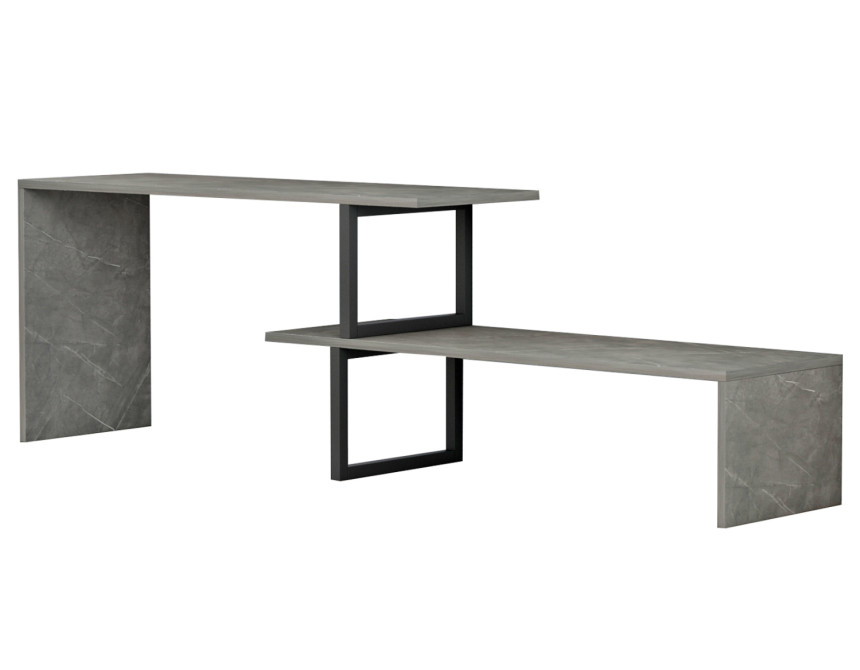 ΕΠΙΠΛΟ ΤΗΛΕΟΡΑΣΗΣ ΕΠΕΚΤ. BRIGGITE HM8892.11 ΜΕΛΑΜΙΝΗ GREY STONE TEXTURE 160x30x45Υεκ.