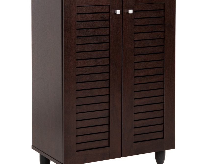 ΠΑΠΟΥΤΣΟΘΗΚΗ-ΝΤΟΥΛΑΠΑ PROLLY HM9608.01 ΜΕΛΑΜΙΝΗ WENGE-2ΠΟΡΤΕΣ-4ΡΑΦΙΑ 60x34x88Υεκ.