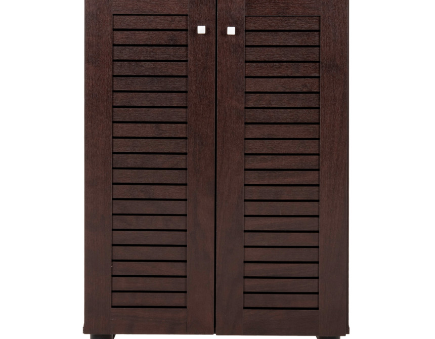 ΠΑΠΟΥΤΣΟΘΗΚΗ-ΝΤΟΥΛΑΠΑ PROLLY HM9608.01 ΜΕΛΑΜΙΝΗ WENGE-2ΠΟΡΤΕΣ-4ΡΑΦΙΑ 60x34x88Υεκ.