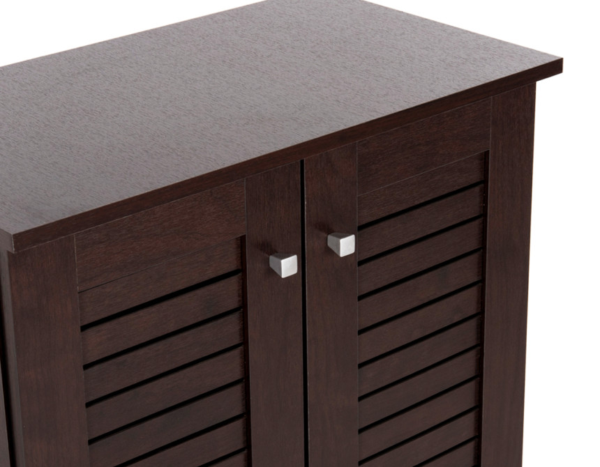 ΠΑΠΟΥΤΣΟΘΗΚΗ-ΝΤΟΥΛΑΠΑ PROLLY HM9608.01 ΜΕΛΑΜΙΝΗ WENGE-2ΠΟΡΤΕΣ-4ΡΑΦΙΑ 60x34x88Υεκ.