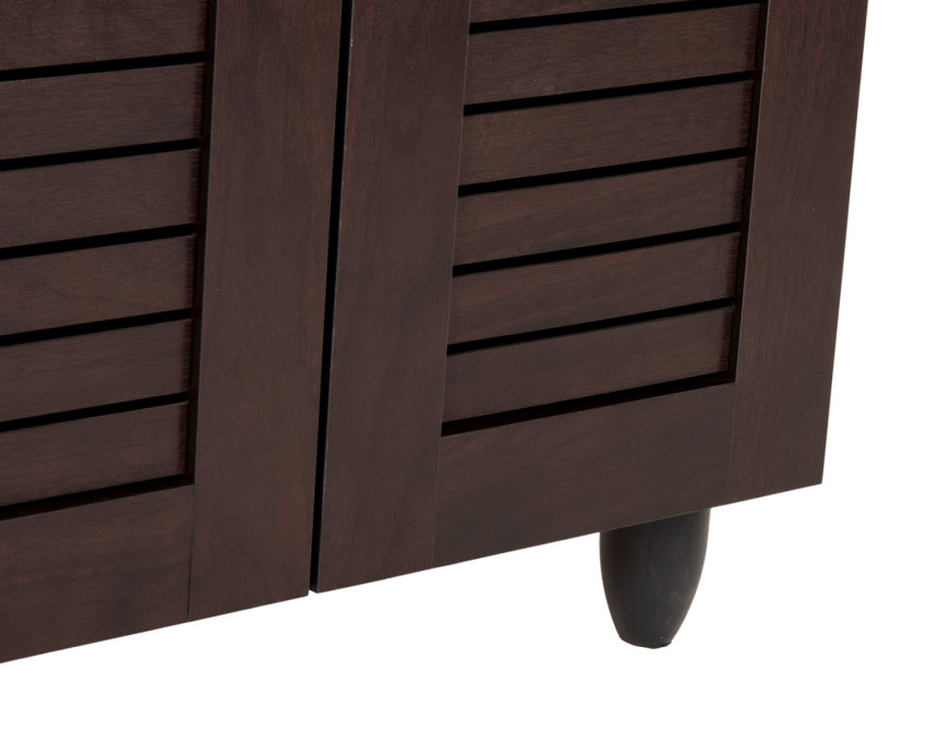 ΠΑΠΟΥΤΣΟΘΗΚΗ-ΝΤΟΥΛΑΠΑ PROLLY HM9608.01 ΜΕΛΑΜΙΝΗ WENGE-2ΠΟΡΤΕΣ-4ΡΑΦΙΑ 60x34x88Υεκ.