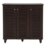 ΠΑΠΟΥΤΣΟΘΗΚΗ-ΝΤΟΥΛΑΠΑ PROLLY HM9609.01 ΜΕΛΑΜΙΝΗ WENGE-3ΠΟΡΤΕΣ-4ΡΑΦΙΑ 87x32x88Υεκ.