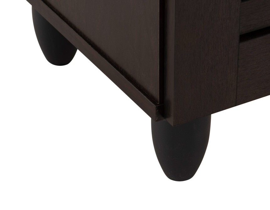 ΠΑΠΟΥΤΣΟΘΗΚΗ-ΝΤΟΥΛΑΠΑ PROLLY HM9609.01 ΜΕΛΑΜΙΝΗ WENGE-3ΠΟΡΤΕΣ-4ΡΑΦΙΑ 87x32x88Υεκ.