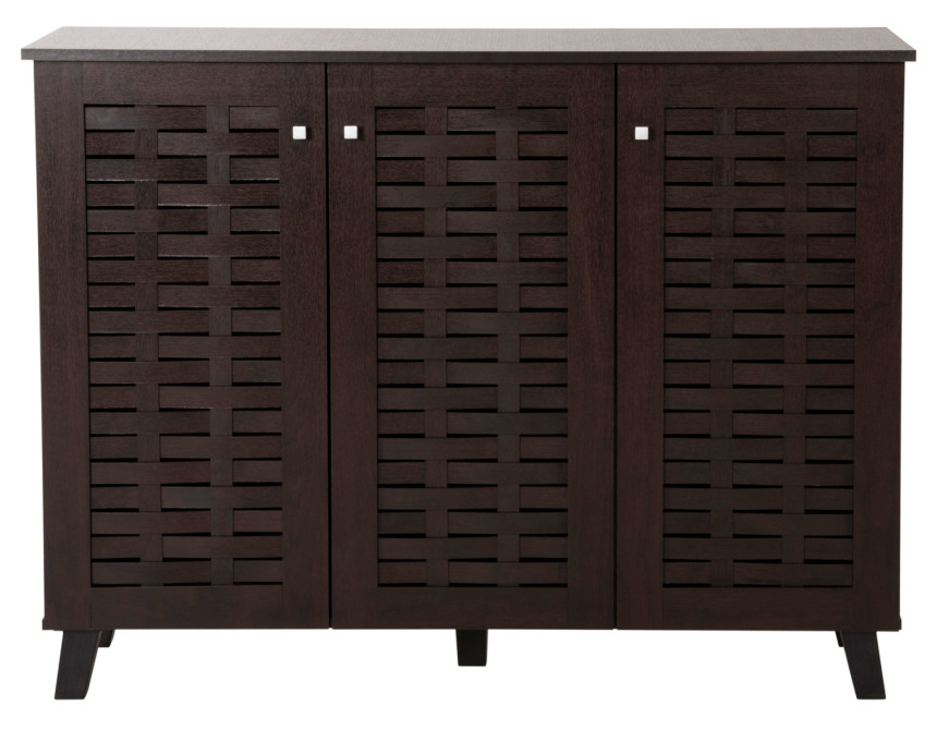 ΠΑΠΟΥΤΣΟΘΗΚΗ-ΝΤΟΥΛΑΠΙ PRODY HM9610.01 ΜΕΛΑΜΙΝΗ WENGE 3 ΠΟΡΤΕΣ 115x34x89Υεκ.