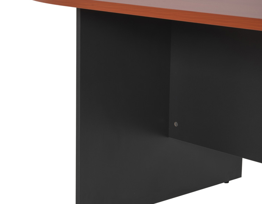 ΓΡΑΦΕΙΟ ΣΥΝΕΔΡΙΑΣΕΩΝ ΟΒΑΛ SIENNA HM2134.03 ΑΝΘΡΑΚΙ ΜΕΛΑΜΙΝΗ-TOP ΚΕΡΑΣΙ 240x120x75Υεκ