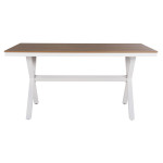 ΤΡΑΠΕΖΙ ΑΛΟΥΜΙΝΙΟΥ ΟΡΘΟΓΩΝΙΟ TAWNEE HM6037.02 ΛΕΥΚΟ-POLYWOOD ΦΥΣΙΚΟ 150x89,5x73Υεκ