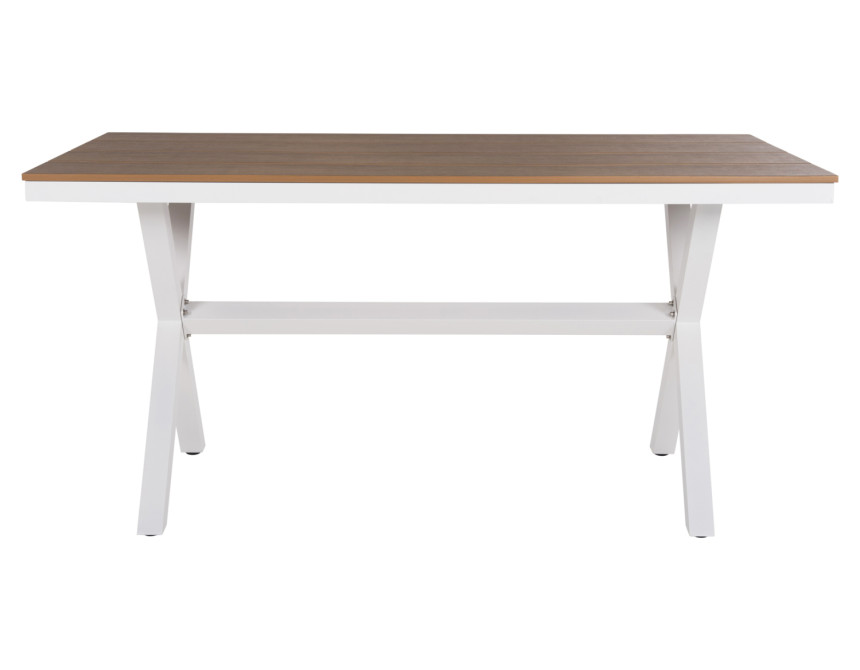 ΤΡΑΠΕΖΙ ΑΛΟΥΜΙΝΙΟΥ ΟΡΘΟΓΩΝΙΟ TAWNEE HM6037.02 ΛΕΥΚΟ-POLYWOOD ΦΥΣΙΚΟ 150x89,5x73Υεκ