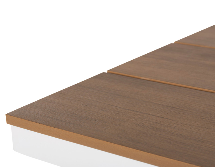 ΤΡΑΠΕΖΙ ΑΛΟΥΜΙΝΙΟΥ ΟΡΘΟΓΩΝΙΟ TAWNEE HM6037.02 ΛΕΥΚΟ-POLYWOOD ΦΥΣΙΚΟ 150x89,5x73Υεκ