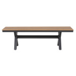 ΠΑΓΚΑΚΙ ΑΛΟΥΜΙΝΙΟΥ TAWNEE HM6038.01 ΑΝΘΡΑΚΙ ΜΕ POLYWOOD ΚΑΘΙΣΜΑ ΣΕ ΦΥΣΙΚΟ ΧΡΩΜΑ 150x36x45Υεκ.