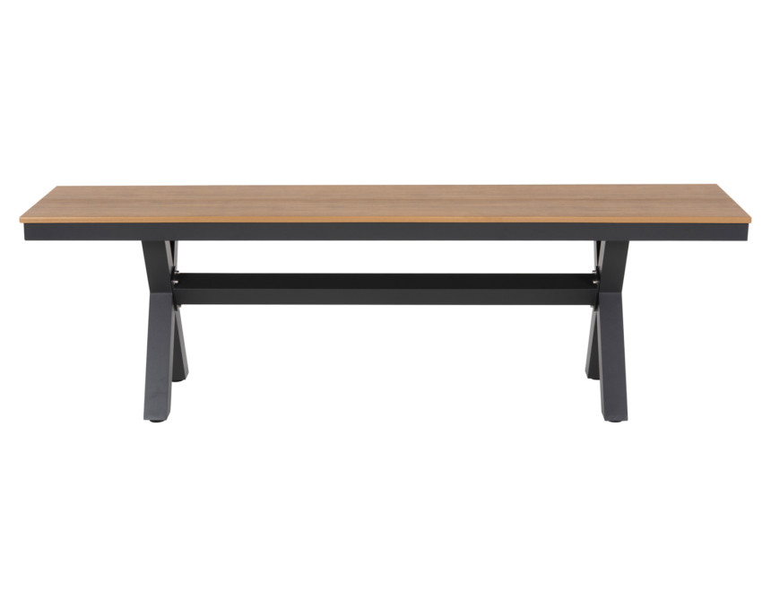 ΠΑΓΚΑΚΙ ΑΛΟΥΜΙΝΙΟΥ TAWNEE HM6038.01 ΑΝΘΡΑΚΙ ΜΕ POLYWOOD ΚΑΘΙΣΜΑ ΣΕ ΦΥΣΙΚΟ ΧΡΩΜΑ 150x36x45Υεκ.