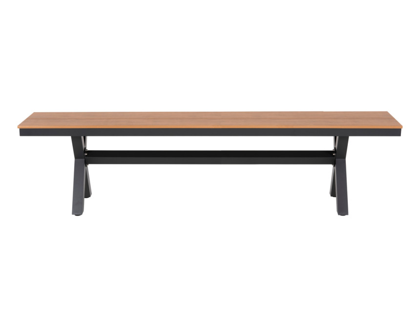 ΠΑΓΚΑΚΙ ΑΛΟΥΜΙΝΙΟΥ TAWNEE HM6040.01 ΑΝΘΡΑΚΙ-POLYWOOD ΚΑΘΙΣΜΑ ΦΥΣΙΚΟ 220x36x44,5Υεκ.