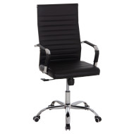 ΚΑΡΕΚΛΑ ΓΡΑΦΕΙΟΥ HM1059.31 ΜΑΥΡΟ PU BOSS ΔΙΕΥΘΥΝΤΟΥ ΠΟΔΙ ΧΡΩΜΙΟΥ 55x59x110Υεκ.