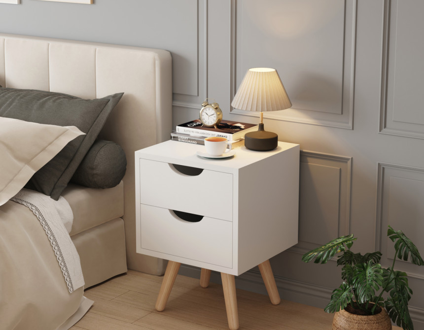 ΚΟΜΟΔΙΝΟ DINKL HM2472.03 ΜΕΛΑΜΙΝΗ-2 ΣΥΡΤΑΡΙΑ ΛΕΥΚΟ 29,7x29,7x45Υεκ