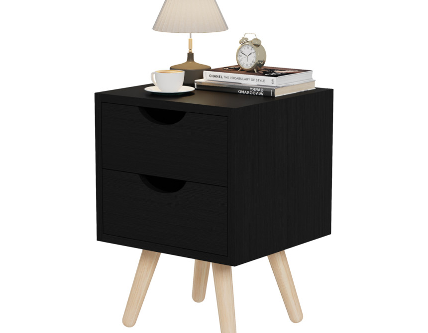 ΚΟΜΟΔΙΝΟ DINKL HM2472.02 ΜΕΛΑΜΙΝΗ-2 ΣΥΡΤΑΡΙΑ-WENGE 29,7x29,7x45Υεκ