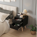 ΚΟΜΟΔΙΝΟ DINKL HM2472.02 ΜΕΛΑΜΙΝΗ-2 ΣΥΡΤΑΡΙΑ-WENGE 29,7x29,7x45Υεκ