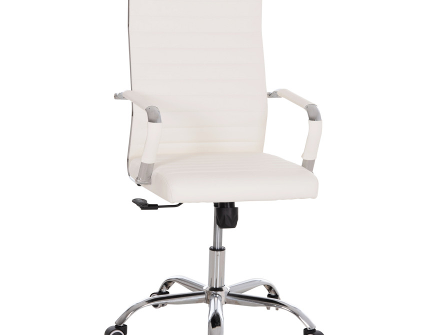 ΚΑΡΕΚΛΑ ΓΡΑΦΕΙΟΥ BOSS ΔΙΕΥΘΥΝΤΟΥ HM1059.32 ΛΕΥΚΟ PU ΠΟΔΙ ΧΡΩΜΙΟΥ 54x57x110Υεκ.
