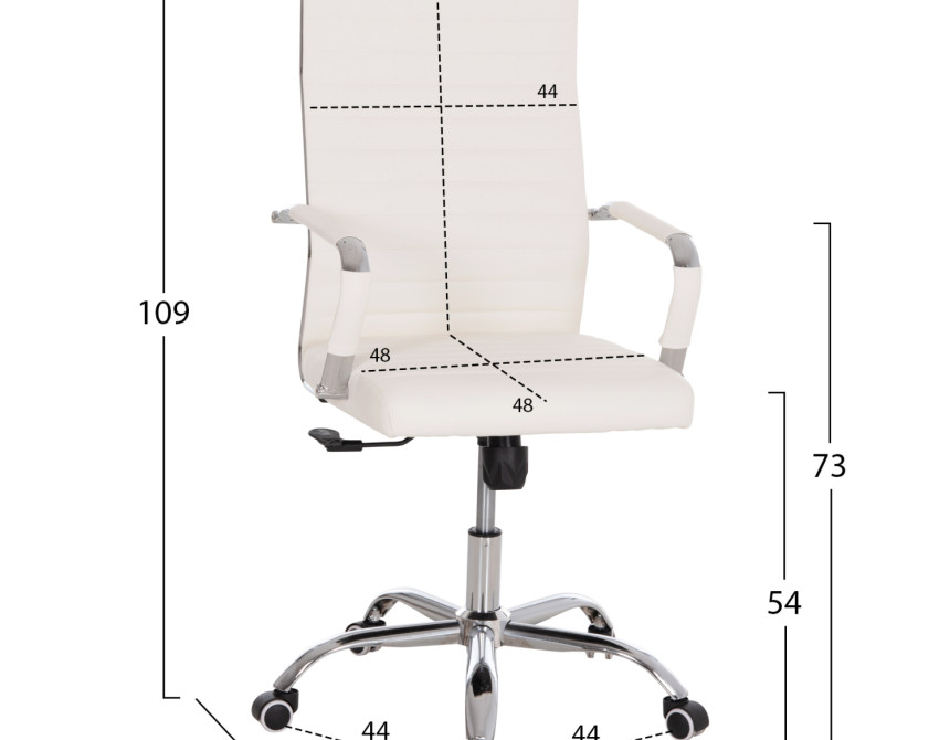 ΚΑΡΕΚΛΑ ΓΡΑΦΕΙΟΥ BOSS ΔΙΕΥΘΥΝΤΟΥ HM1059.32 ΛΕΥΚΟ PU ΠΟΔΙ ΧΡΩΜΙΟΥ 54x57x110Υεκ.