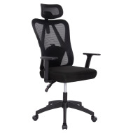 ΚΑΡΕΚΛΑ ΓΡΑΦΕΙΟΥ MEXER HM1195.01 ΜΑΥΡΟ MESH-ΜΕΤΑΛ.ΒΑΣΗ-NYLON ΣΚΕΛΕΤΟΣ 60x49x130Υεκ.