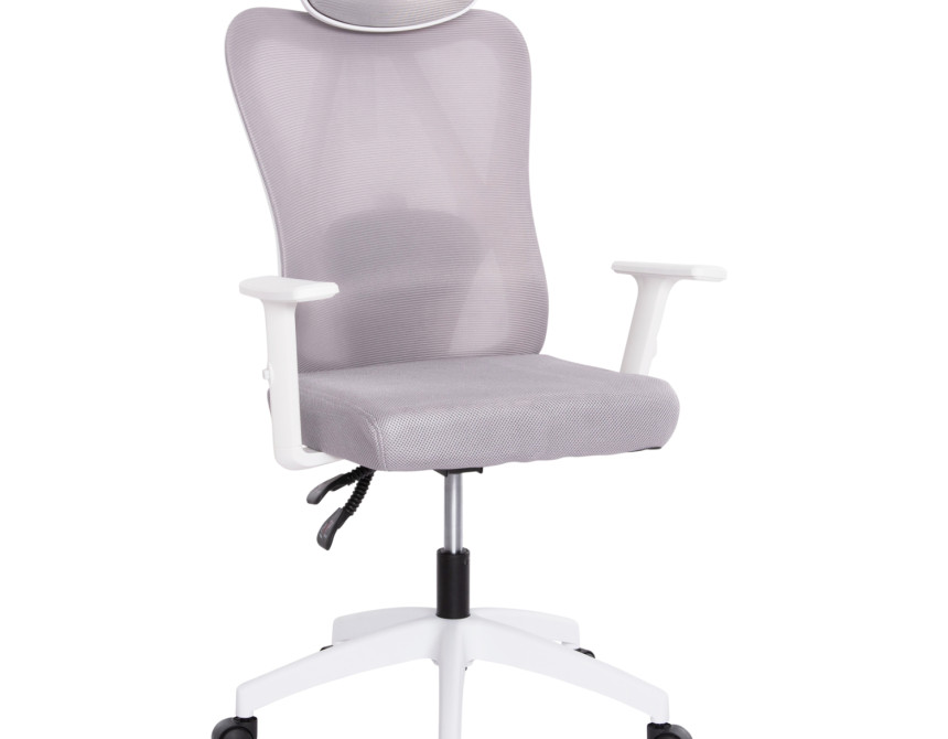 ΚΑΡΕΚΛΑ ΓΡΑΦΕΙΟΥ MEXER HM1195.02 ΓΚΡΙ MESH-ΜΕΤΑΛ.ΒΑΣΗ-ΣΚΕΛΕΤΟΣ ΛΕΥΚΟΣ 60x49x130Υεκ