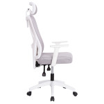 ΚΑΡΕΚΛΑ ΓΡΑΦΕΙΟΥ MEXER HM1195.02 ΓΚΡΙ MESH-ΜΕΤΑΛ.ΒΑΣΗ-ΣΚΕΛΕΤΟΣ ΛΕΥΚΟΣ 60x49x130Υεκ