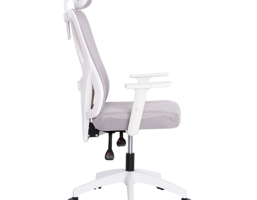 ΚΑΡΕΚΛΑ ΓΡΑΦΕΙΟΥ MEXER HM1195.02 ΓΚΡΙ MESH-ΜΕΤΑΛ.ΒΑΣΗ-ΣΚΕΛΕΤΟΣ ΛΕΥΚΟΣ 60x49x130Υεκ
