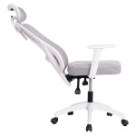 ΚΑΡΕΚΛΑ ΓΡΑΦΕΙΟΥ MEXER HM1195.02 ΓΚΡΙ MESH-ΜΕΤΑΛ.ΒΑΣΗ-ΣΚΕΛΕΤΟΣ ΛΕΥΚΟΣ 60x49x130Υεκ