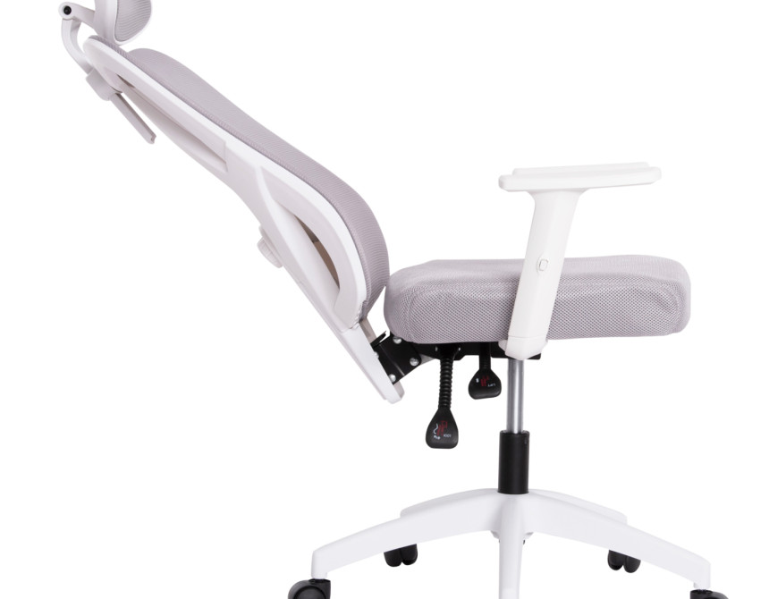 ΚΑΡΕΚΛΑ ΓΡΑΦΕΙΟΥ MEXER HM1195.02 ΓΚΡΙ MESH-ΜΕΤΑΛ.ΒΑΣΗ-ΣΚΕΛΕΤΟΣ ΛΕΥΚΟΣ 60x49x130Υεκ