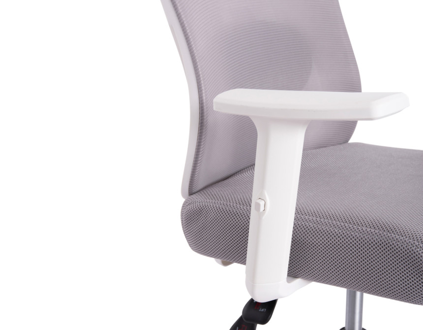 ΚΑΡΕΚΛΑ ΓΡΑΦΕΙΟΥ MEXER HM1195.02 ΓΚΡΙ MESH-ΜΕΤΑΛ.ΒΑΣΗ-ΣΚΕΛΕΤΟΣ ΛΕΥΚΟΣ 60x49x130Υεκ
