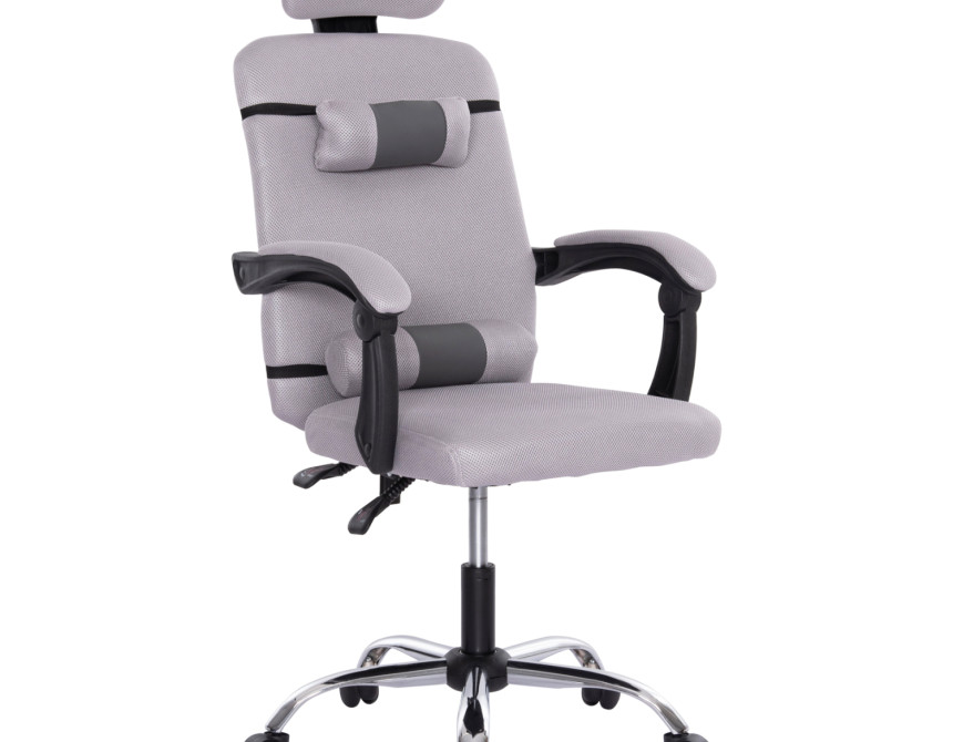 ΚΑΡΕΚΛΑ ΓΡΑΦΕΙΟΥ CRONER HM1196.02 ΓΚΡΙ MESH-ΜΕΤΑΛ.ΒΑΣΗ-NYLON ΣΚΕΛΕΤΟΣ 58x54x120Υεκ.