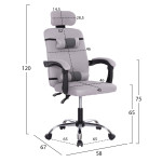 ΚΑΡΕΚΛΑ ΓΡΑΦΕΙΟΥ CRONER HM1196.02 ΓΚΡΙ MESH-ΜΕΤΑΛ.ΒΑΣΗ-NYLON ΣΚΕΛΕΤΟΣ 58x54x120Υεκ.