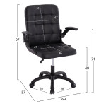 ΚΑΡΕΚΛΑ ΓΡΑΦΕΙΟΥ PORTIMA HM1197.01 ΜΑΥΡΟ PVC-NYLON ΣΚΕΛΕΤΟΣ & ΒΑΣΗ 69x53x98Υεκ.