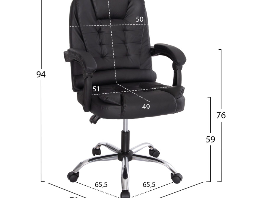 ΚΑΡΕΚΛΑ ΓΡΑΦΕΙΟΥ LAGOM HM1198 ΜΑΥΡO PVC-ΜΕΤΑΛ.ΒΑΣΗ-ΜΑΥΡΟ NYLON ΣΚΕΛΕΤΟΣ 63x51x115Υεκ