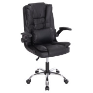 ΚΑΡΕΚΛΑ ΓΡΑΦΕΙΟΥ CANAN HM1201 ΜΑΥΡO PVC-ΜΑΥΡΟ NYLON-ΒΑΣΗ ΧΡΩΜΙΟΥ 69x48x98Υεκ.