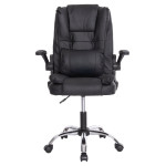 ΚΑΡΕΚΛΑ ΓΡΑΦΕΙΟΥ CANAN HM1201 ΜΑΥΡO PVC-ΜΑΥΡΟ NYLON-ΒΑΣΗ ΧΡΩΜΙΟΥ 69x48x98Υεκ.