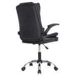 ΚΑΡΕΚΛΑ ΓΡΑΦΕΙΟΥ CANAN HM1201 ΜΑΥΡO PVC-ΜΑΥΡΟ NYLON-ΒΑΣΗ ΧΡΩΜΙΟΥ 69x48x98Υεκ.