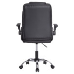 ΚΑΡΕΚΛΑ ΓΡΑΦΕΙΟΥ CANAN HM1201 ΜΑΥΡO PVC-ΜΑΥΡΟ NYLON-ΒΑΣΗ ΧΡΩΜΙΟΥ 69x48x98Υεκ.