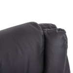 ΚΑΡΕΚΛΑ ΓΡΑΦΕΙΟΥ CANAN HM1201 ΜΑΥΡO PVC-ΜΑΥΡΟ NYLON-ΒΑΣΗ ΧΡΩΜΙΟΥ 69x48x98Υεκ.