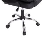 ΚΑΡΕΚΛΑ ΓΡΑΦΕΙΟΥ CANAN HM1201 ΜΑΥΡO PVC-ΜΑΥΡΟ NYLON-ΒΑΣΗ ΧΡΩΜΙΟΥ 69x48x98Υεκ.