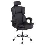 ΚΑΡΕΚΛΑ ΓΡΑΦΕΙΟΥ OCTAVIUS HM1202 ΜΑΥΡΟ PVC & NYLON-ΜΕΤΑΛ.ΧΡΩΜΙΟ ΒΑΣΗ 52x55x128Υεκ
